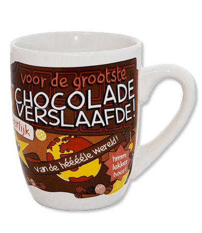 Cartoonmok chocolade verslaafde | Paperdreams