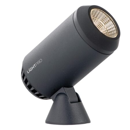 Castor 9 LED Prikspot - 9 Watt - 670 Lumen - 3000K warm wit - 12V - Kantelbaar - Tuinspot - IP67 Waterdicht - Antraciet | Lightpro