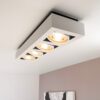 Castor bianco IV by LUSENZ - Rechthoekige 4-lichts plafondlamp met richtbare spots en mat witte coating | LUSENZ