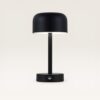 Ceyon - Paddenstoel lamp oplaadbaar Zwart 25 cm - Dressoir lamp - Tafellamp horeca - Dimbaar - Modern design - USB-C - 3000K/4500K/6000K | LUSENZ