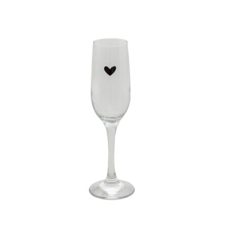 Champagneglas met hartje 200ml | Clayre&Eef