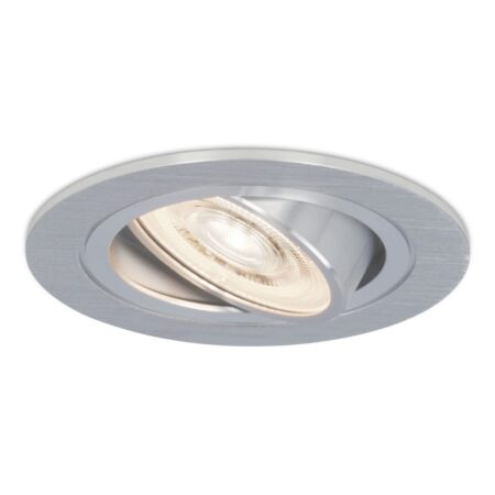 Chandler LED inbouwspot - 6W 570lm - GU10 LED Module - 4000K neutraal wit - Dimbaar - Rond - Kantelbaar - Voor binnen - RVS | HOFTRONIC