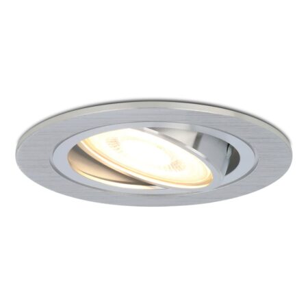 Chandler LED inbouwspot - GU10 4 Watt 345 lumen - 2700K Warm wit - Dimbaar - Rond - Kantelbaar - IP20 Voor binnen - RVS | HOFTRONIC