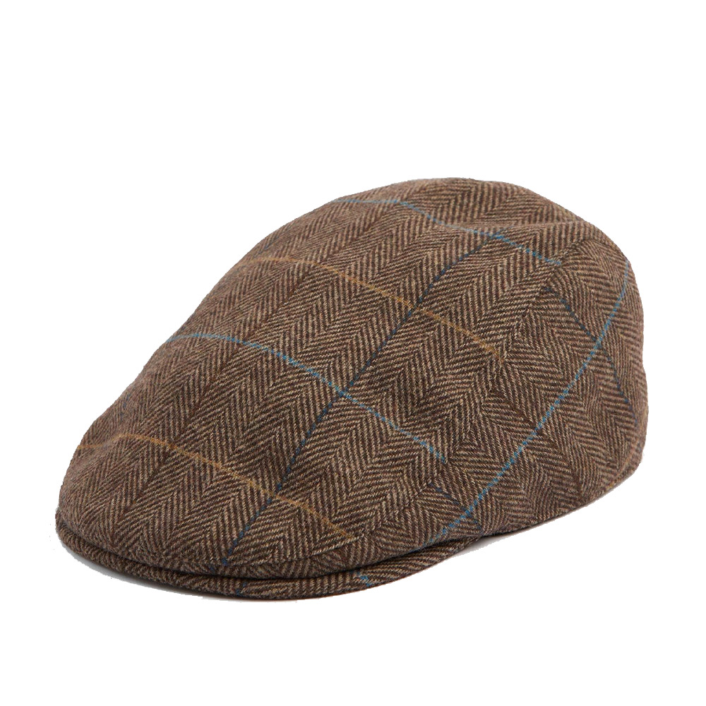 Cheviot Flat Cap Brown Herringbone | Barbour