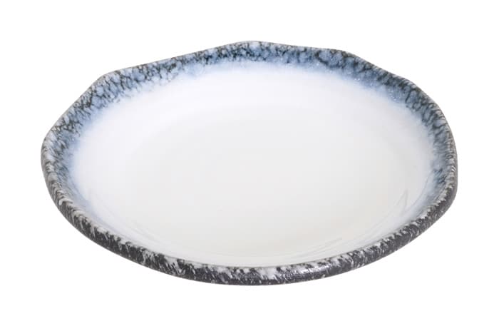 Chinees Porseleinen Bord - Tajimi - Grijs en Wit Marmer Effect - 18 x 3 cm | Tokyo Design Studio