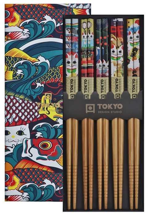 Chopsticks Set 5 Paar - Tokyo Design Studio - Lucky & Koinobori | Tokyo Design Studio