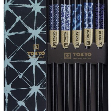 Chopsticks Set - Tokyo Design Studio - Blauwe Gemengde Ontwerpen - 5 paar | Tokyo Design Studio