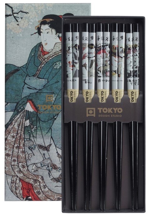 Chopsticks Set - Tokyo Design Studio - Geisha - 5 paar | Tokyo Design Studio