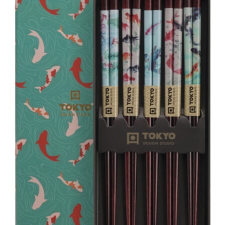 Chopsticks Set - Tokyo Design Studio - Goudvis Decoratie - 5 paar | Tokyo Design Studio