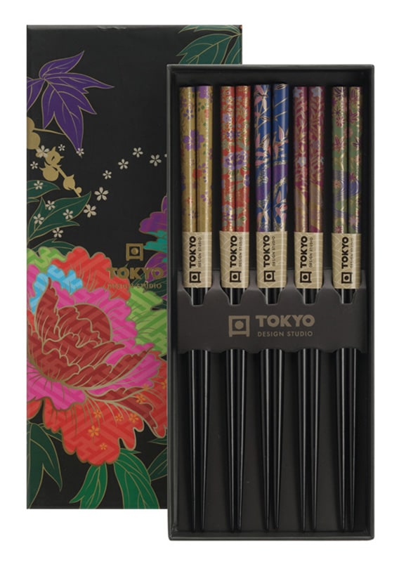 Chopsticks Set Tokyo Design Studio - Peony Bloem - 5 paar | Tokyo Design Studio