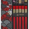 Chopsticks Set - Tokyo Design Studio - Rode Eetstokjes - Set van 5 | Tokyo Design Studio