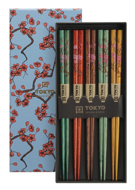 Chopsticks Set - Tokyo Design Studio - Sakura - 5 Paar | Tokyo Design Studio