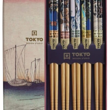 Chopsticks Set - Tokyo Design Studio - Woodblock - 5 paar | Tokyo Design Studio
