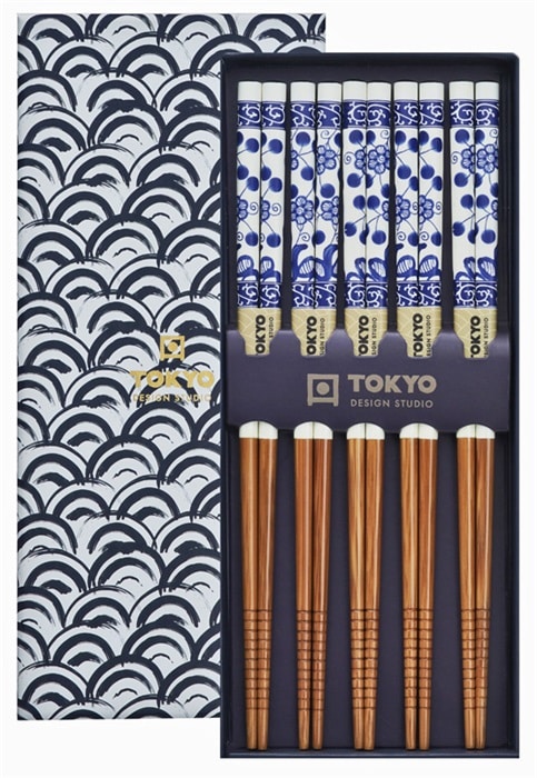 Chopsticks Set van 5 paar - Tokyo Design Studio - Golven | Tokyo Design Studio