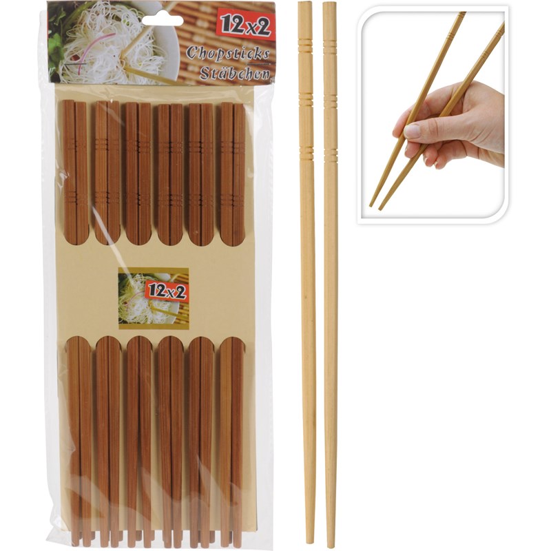 Chopsticks eetstokjes bamboe 12 paar | Excellent Houseware