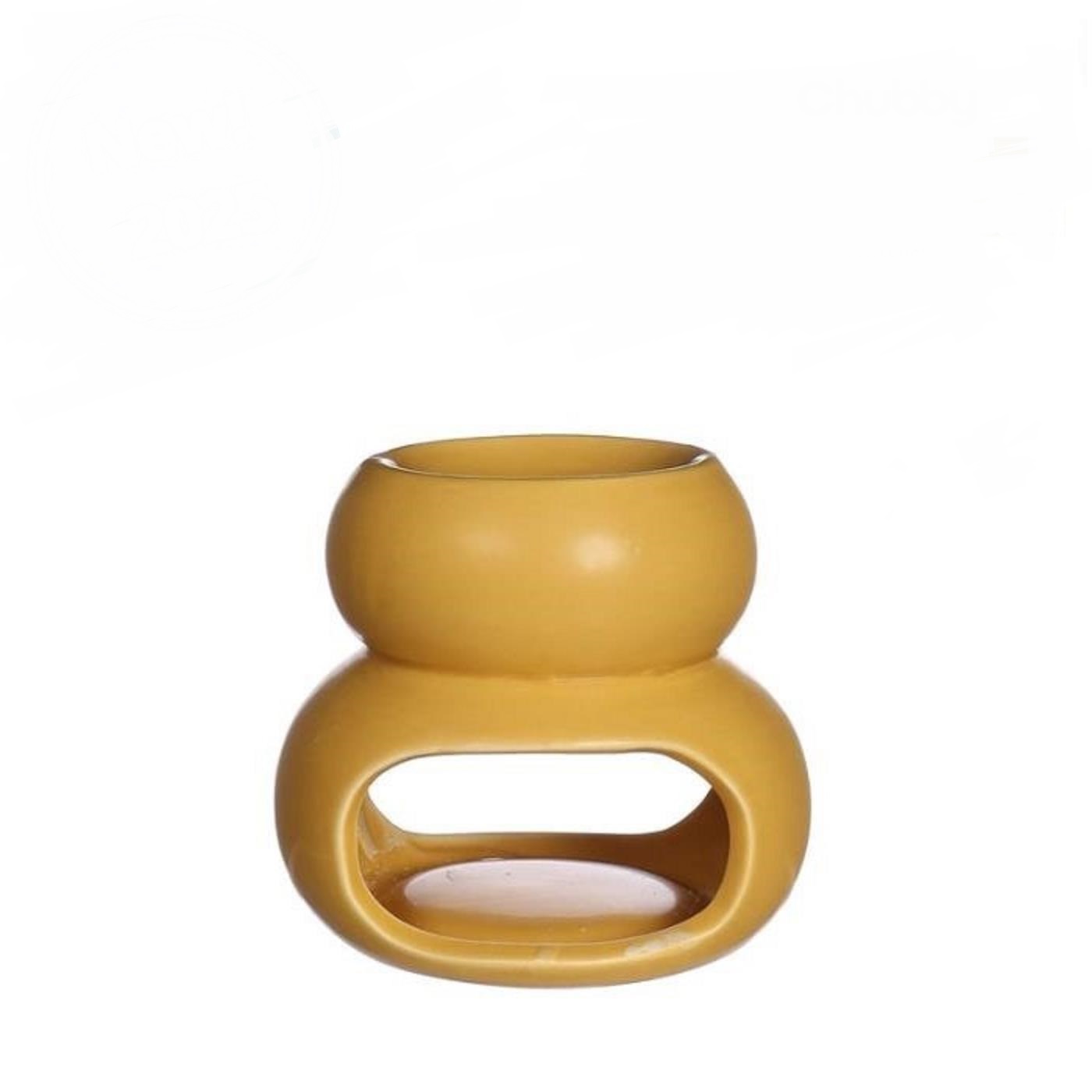 Chubby Geurbrander geel Ø10xH9cm | Ideas 4 Seasons