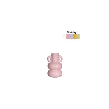 Chubby kaarsenhouder H12cm roze | Ideas 4 Seasons