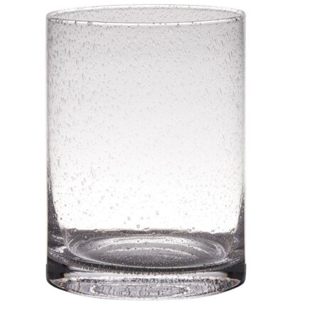 Cilindervaas Archer soda bubbles 15x20cm | Hakbijl Glass