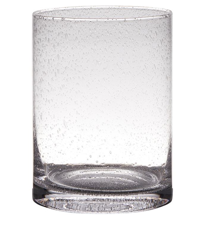 Cilindervaas Archer soda bubbles 15x20cm | Hakbijl Glass