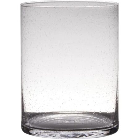 Cilindervaas Soda Bubbles glas Ø19xH25cm | Hakbijl Glass