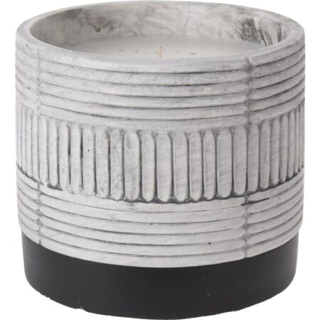 Citronella kaars in keramieken pot grijs | Pro Garden