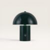 Civaro - Paddenstoel lamp oplaadbaar Groen 20 cm - Slaapkamer tafellamp - Draadloze tafellamp - Dimbaar - Metaal - USB-C - Retro design - 3000K/4500K/6000K | LUSENZ