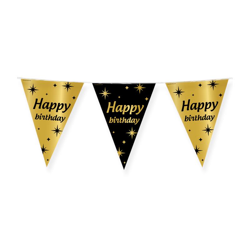 Classy Party vlag folie - Happy Birthday | Paperdreams