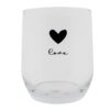 Clayre & Eef Drinkglas hart Ø8x9cm 300ml | Clayre & Eef
