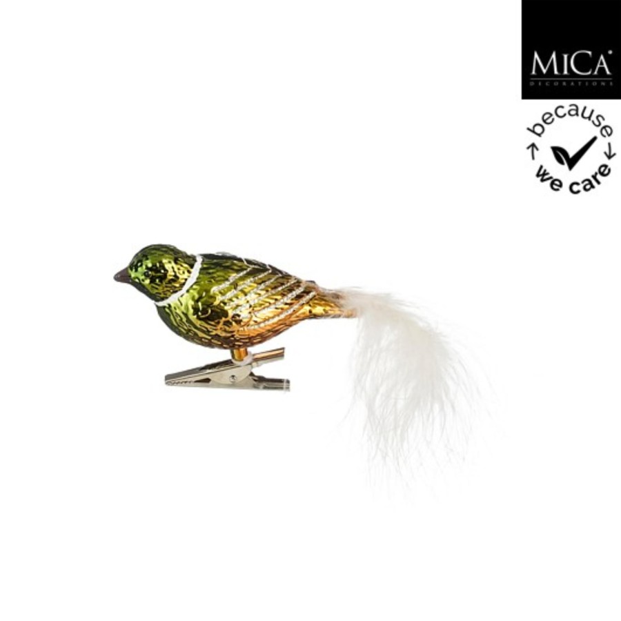 Clip Vogel Groen - L10xb5xh7cm |