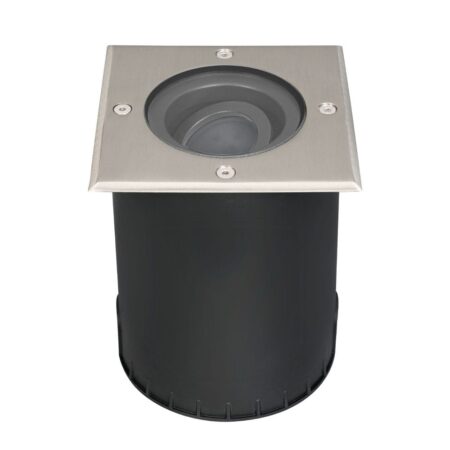 Cody LED Grondspot RVS - Dimbaar - Excl. GU10 lichtbron - Kantelbaar - Overrijdbaar - Vierkant - IP67 waterdicht - Tuinverlichting - Oprit | HOFTRONIC