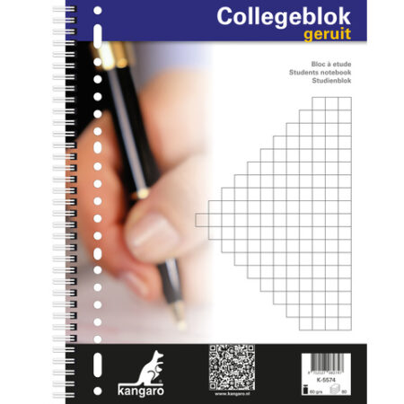 Collegeblok A4 ruit 10mm 23r 5 stuks | Kangaro