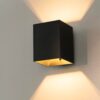 Cometa nero s by LUSENZ - Up and downlight - Rechthoekige wandlamp met mat zwarte coating | LUSENZ