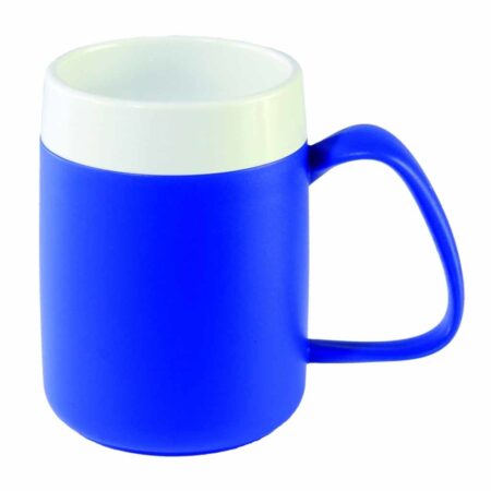 Conische warmhoudbeker | Kleur: Blauw | Inhoud: 200 ml | Drinken zonder uw hoofd te kantelen | OR207BL | Ornamin | Ornamin