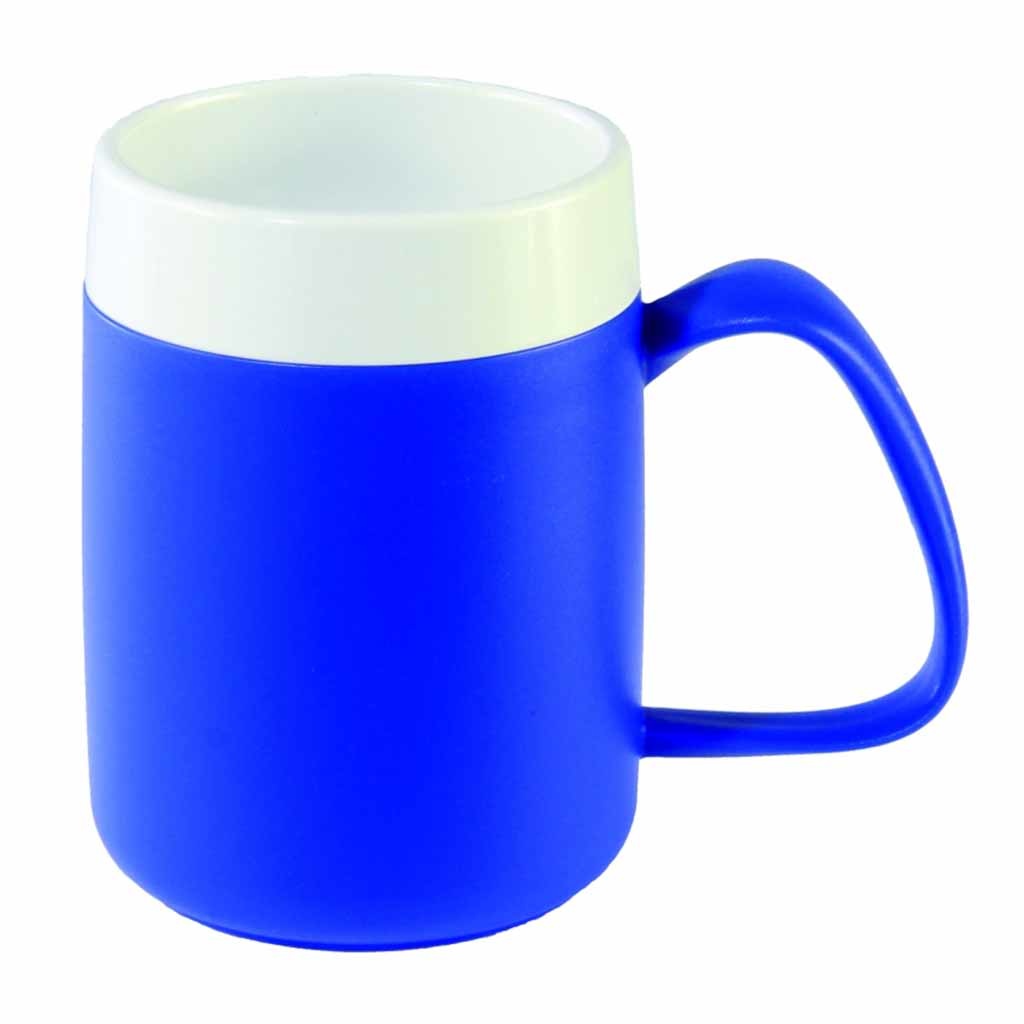 Conische warmhoudbeker | Kleur: Blauw | Inhoud: 200 ml | Drinken zonder uw hoofd te kantelen | OR207BL | Ornamin | Ornamin
