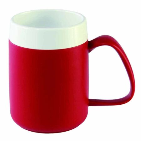 Conische warmhoudbeker | Kleur: Rood | Inhoud: 200 ml | Drinken zonder uw hoofd te kantelen | OR207RO | Ornamin | Ornamin