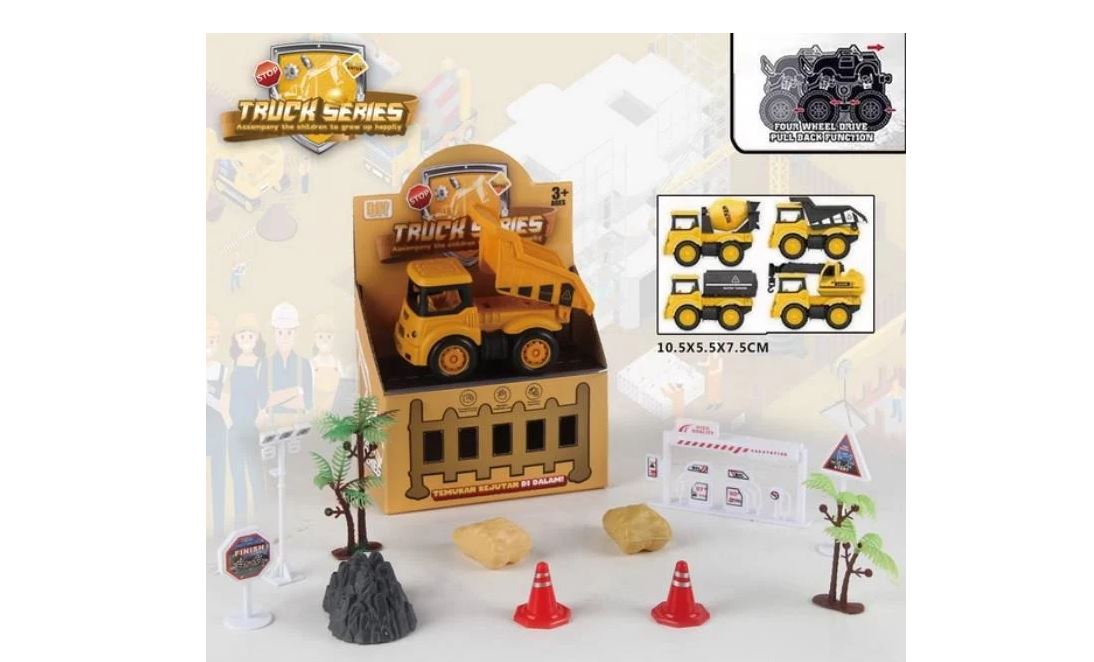 Constructie bouwplaatsset 12-delig | Merkloos