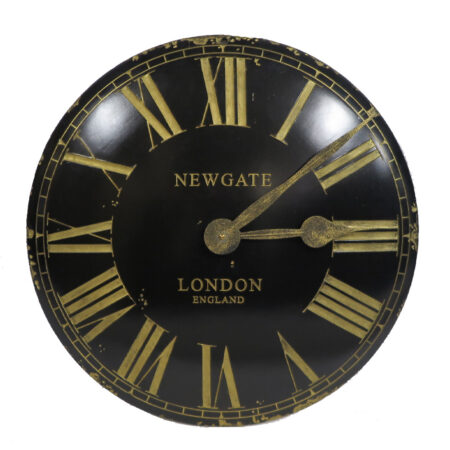 Convex dial clock black & Gold |