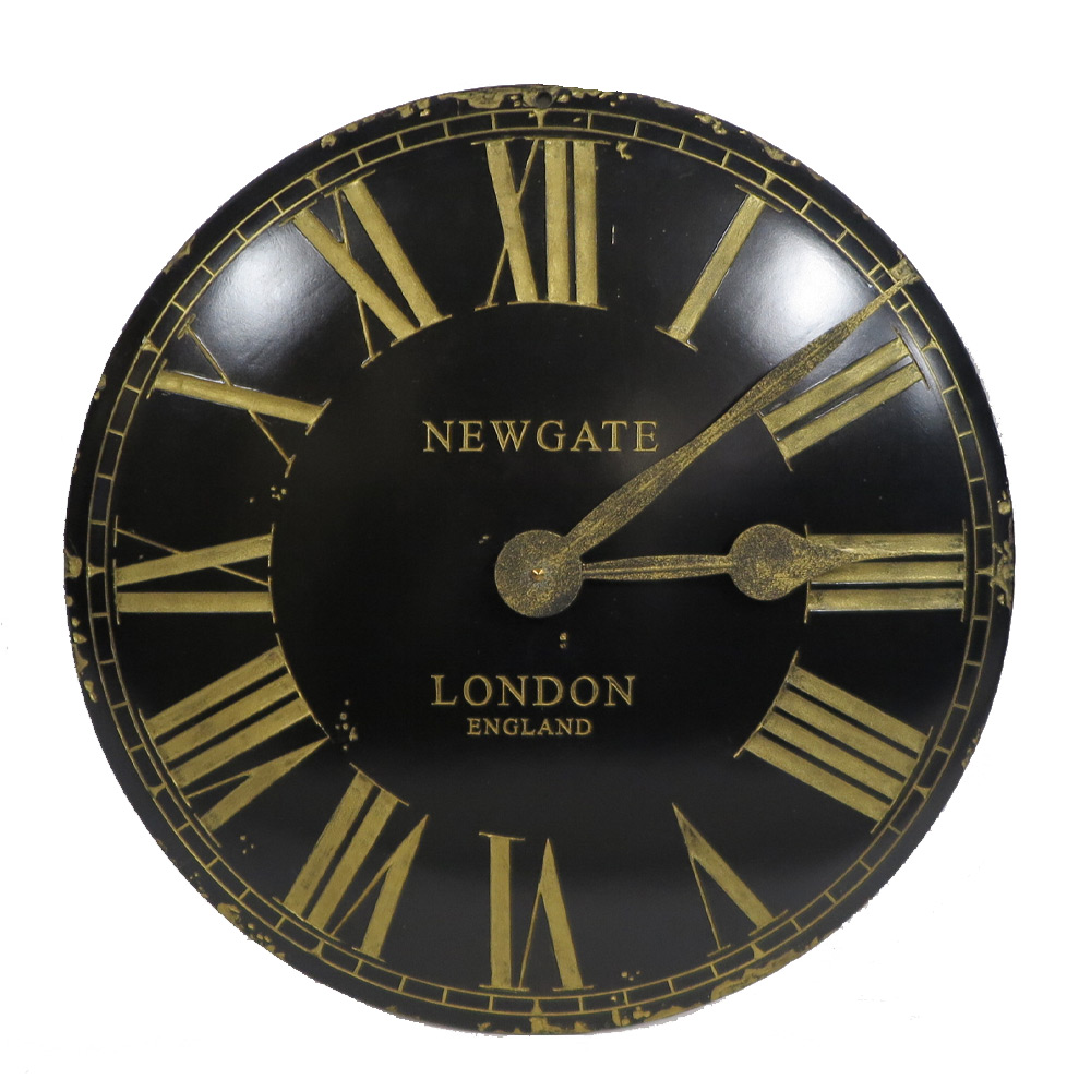 Convex dial clock black & Gold |