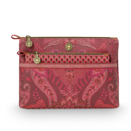 Cosmetic Bag Combi Kyoto Festival Dark Pink | PiP Studio