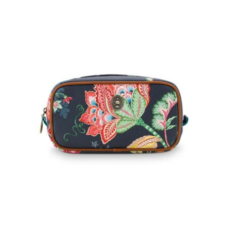 Cosmetic Bag Square Jambo Flower Blue Small | PiP Studio