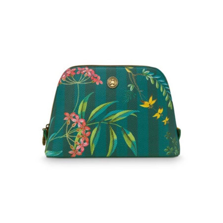 Cosmetic Bag Triangle Fleur Grandeur Green | PiP Studio