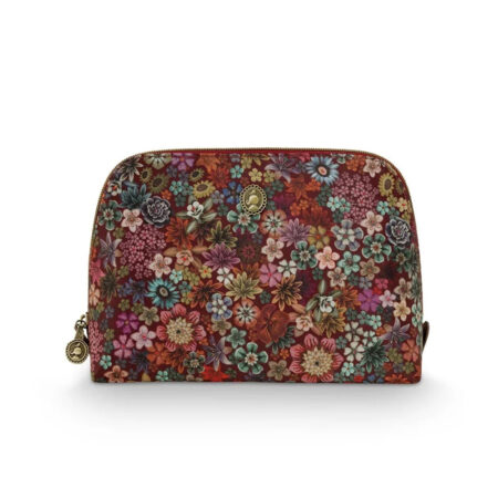 Cosmetic Bag Triangle Tutti Fiori pink M | PiP Studio