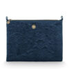 Cosmetic Flat Pouch Large Velvet Quilted Days Blue | PiP Studio