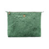 Cosmetic Flat Pouch Large Velvet Quilted Green | PiP Studio