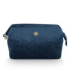 Cosmetic Purse Extra Large Velvet Quilted Days Blue | PiP Studio
