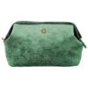 Cosmetic Purse Extra Large Velvet Quilted Green | PiP Studio