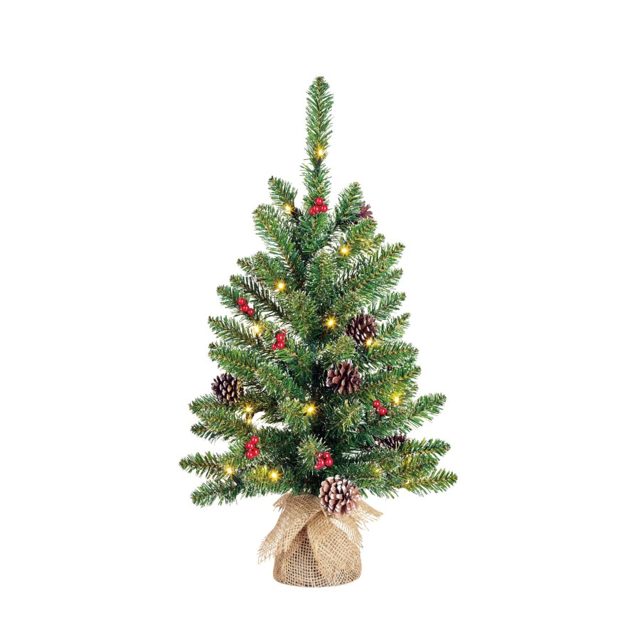 Creston Kerstboom Led Werk Op Batterijen Groen |