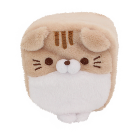 Cube Cat plushie - Bruin & Wit | -