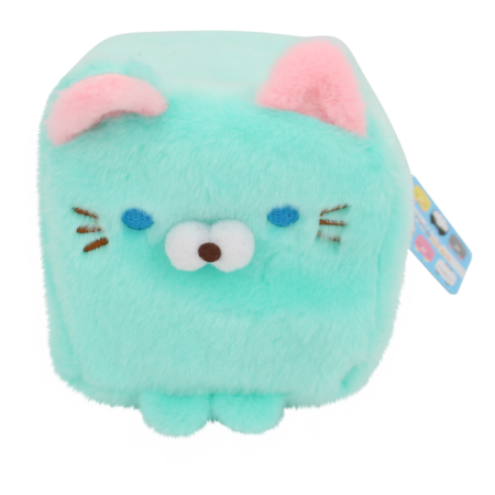 Cube Cat plushie - Turkoois | -
