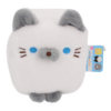 Cube Cat plushie - Wit & Grijs | -
